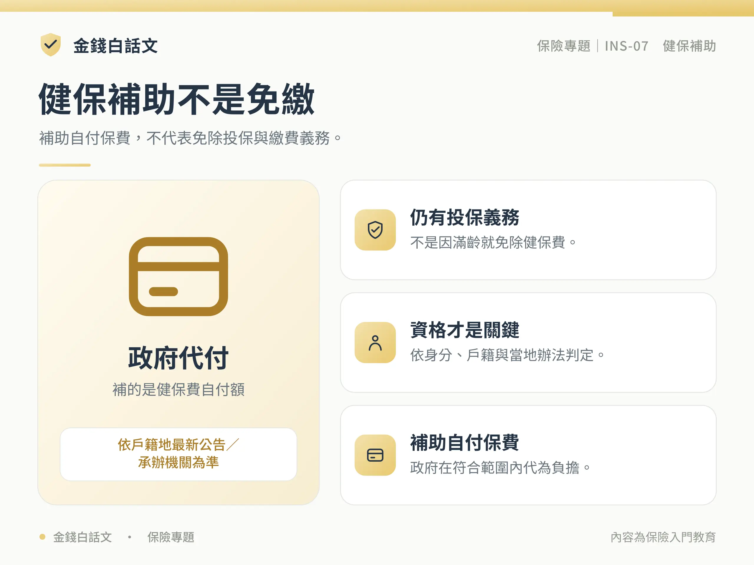 健保補助不是免繳