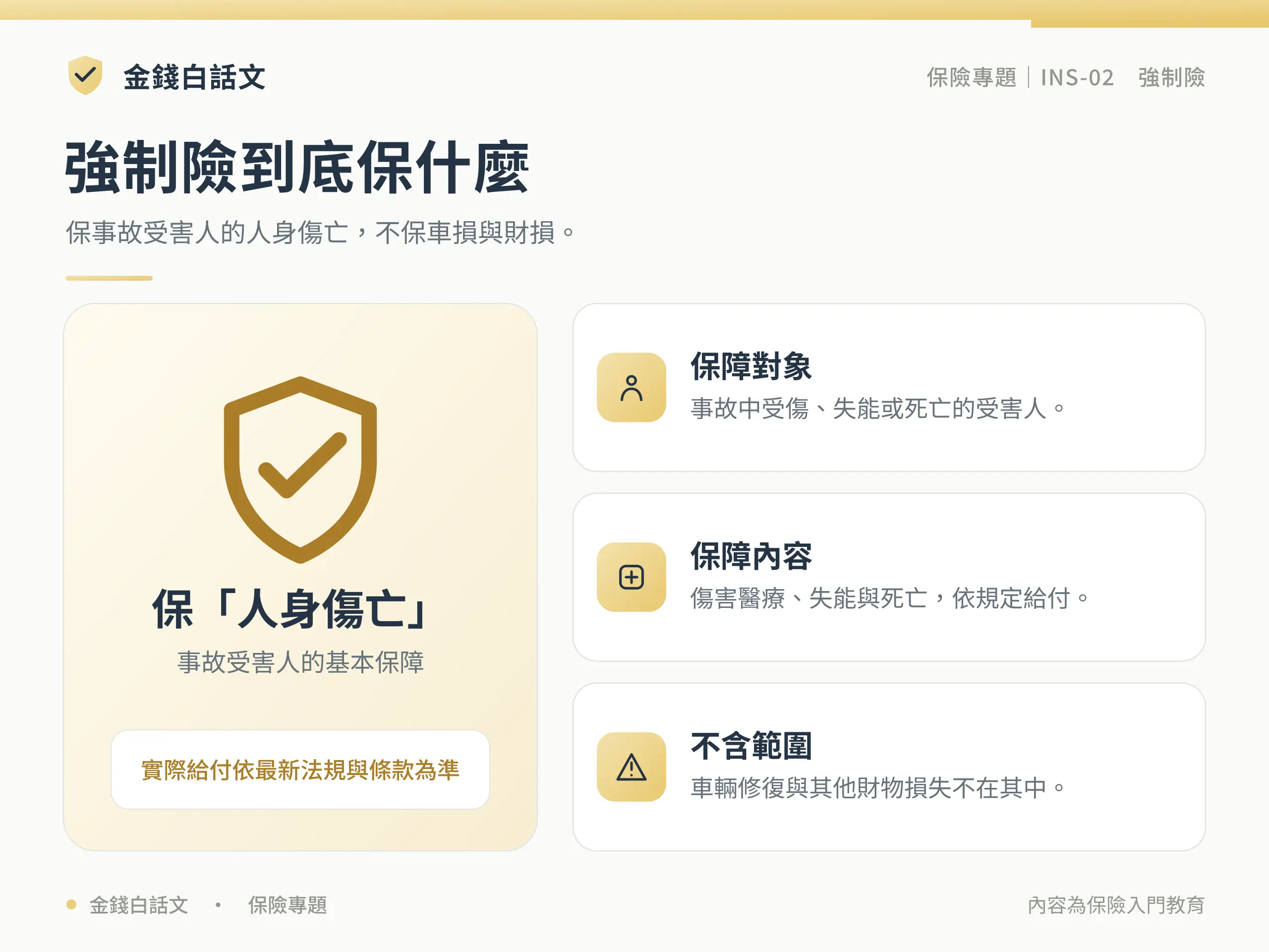 強制險到底保什麼