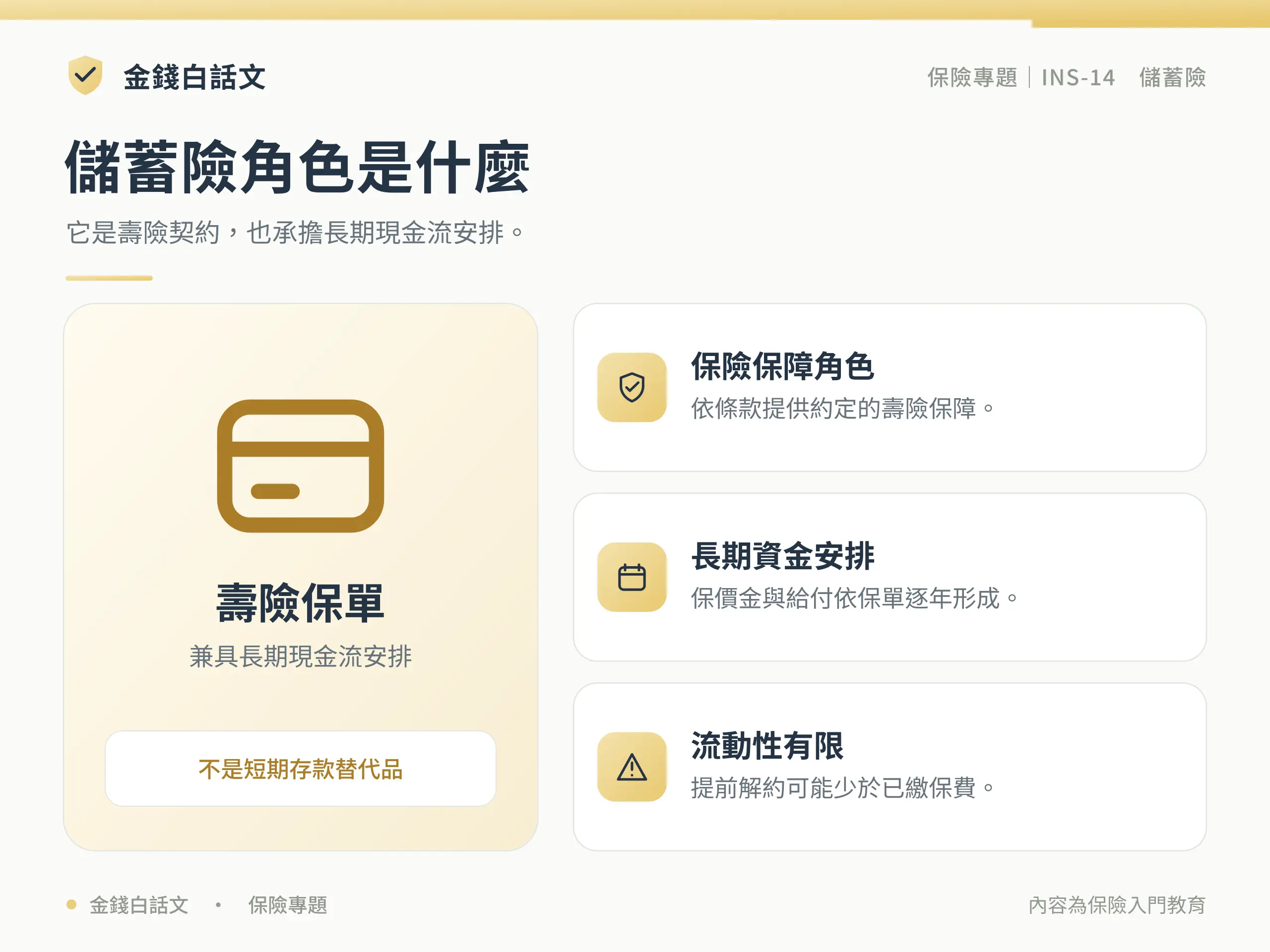 儲蓄險角色是什麼