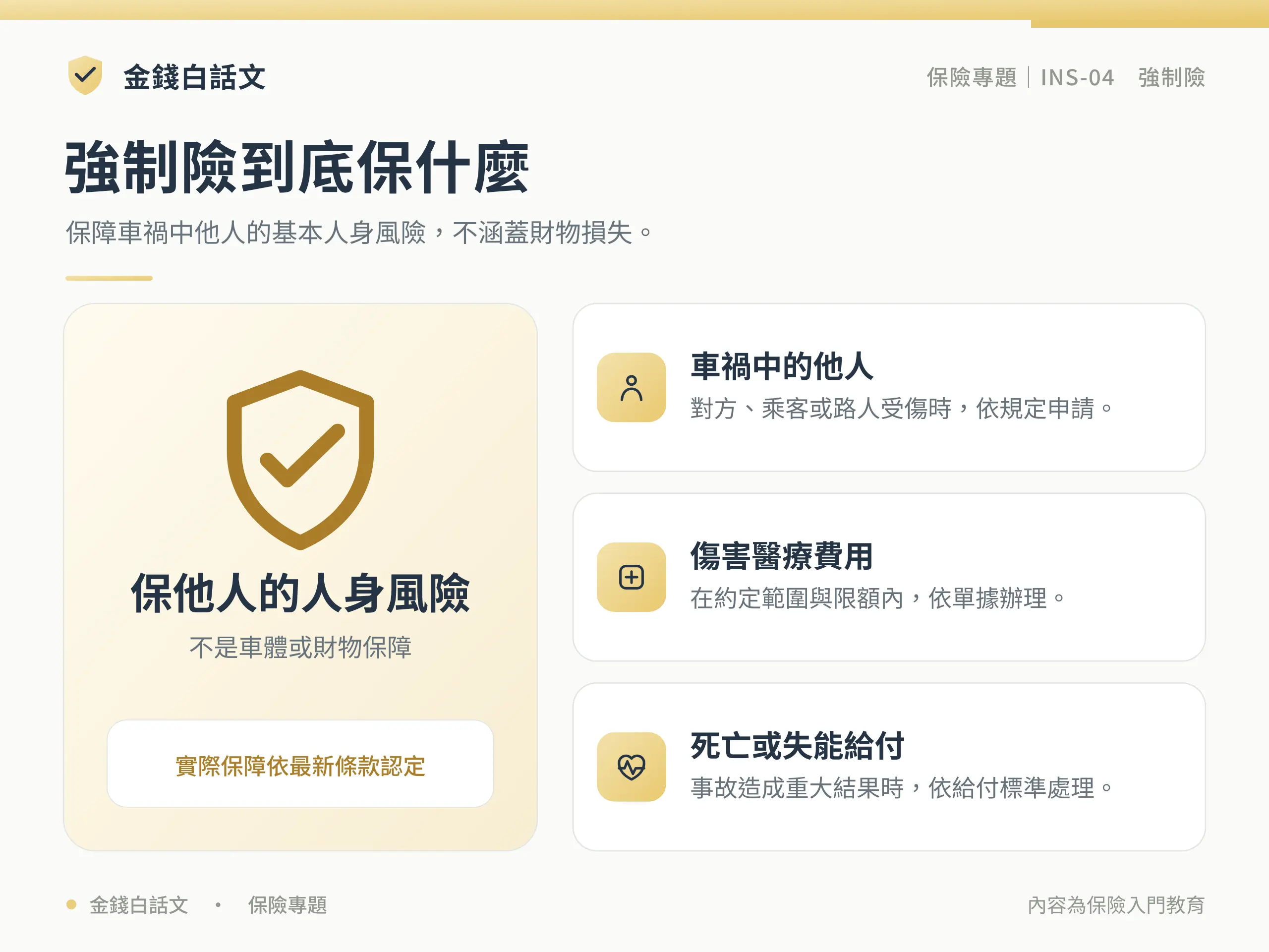 強制險到底保什麼