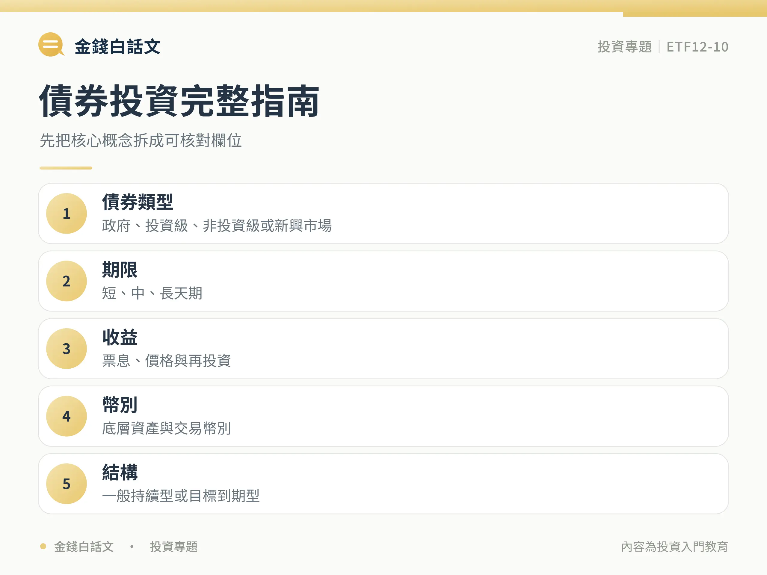 債券投資完整指南:核心概念