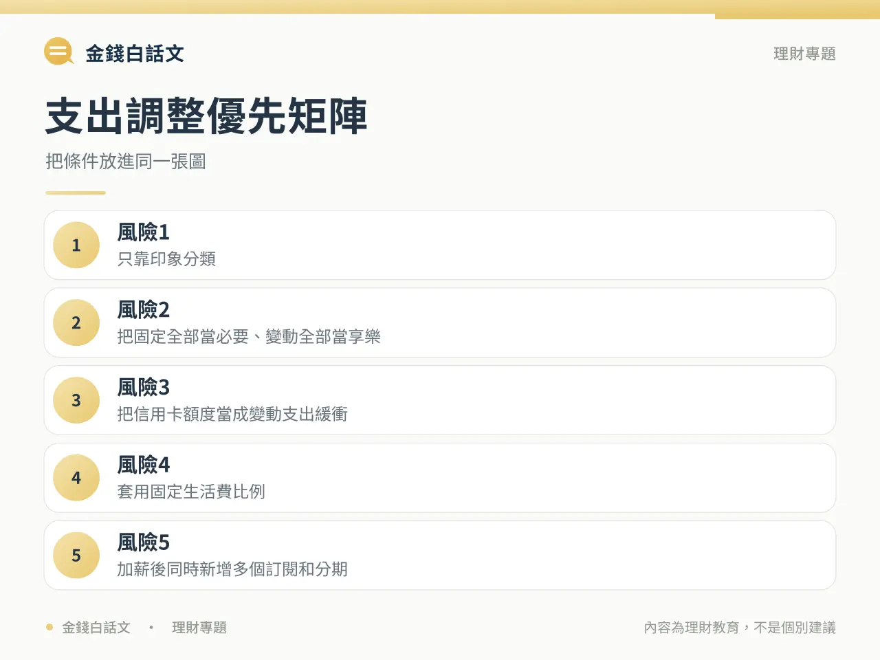 固定支出變動支出判斷框架圖卡