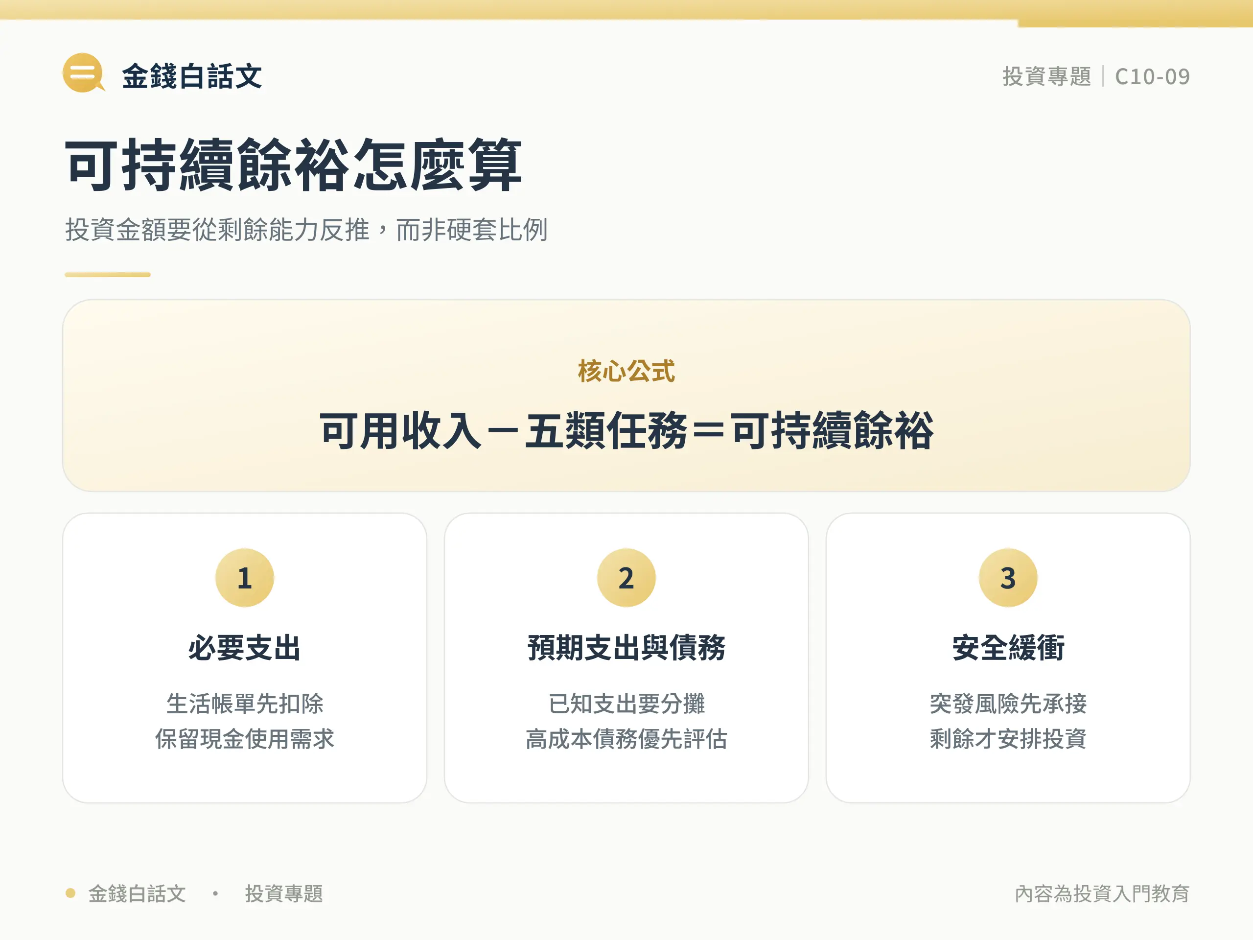 可持續餘裕怎麼算
