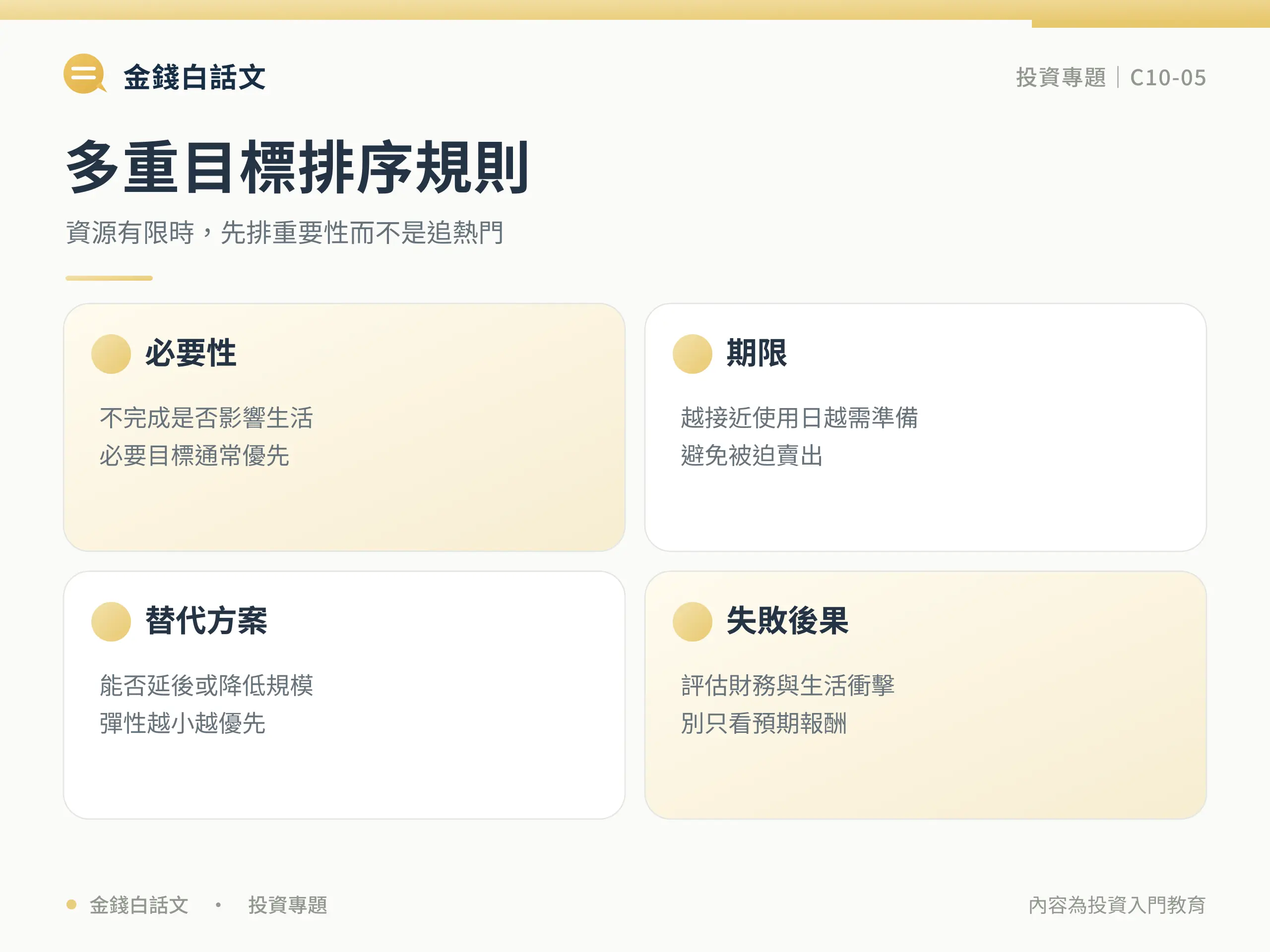 多重目標排序規則