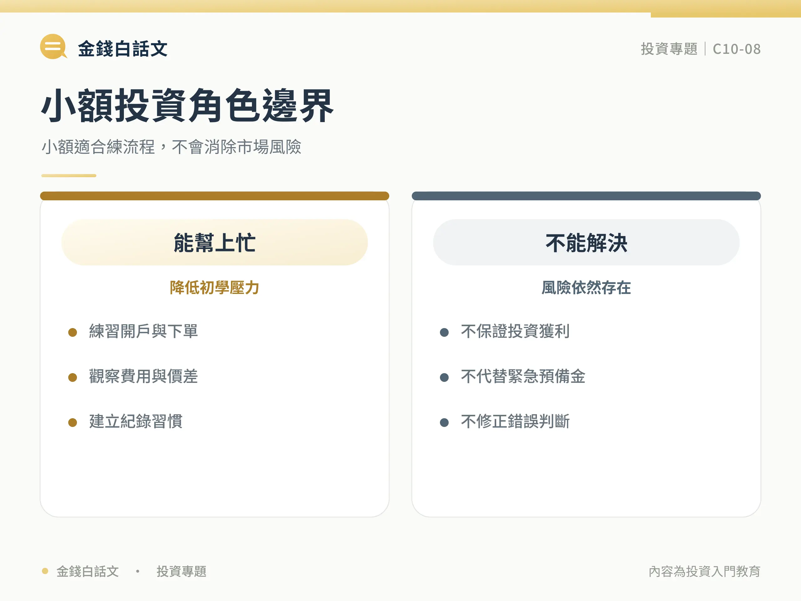 小額投資角色邊界