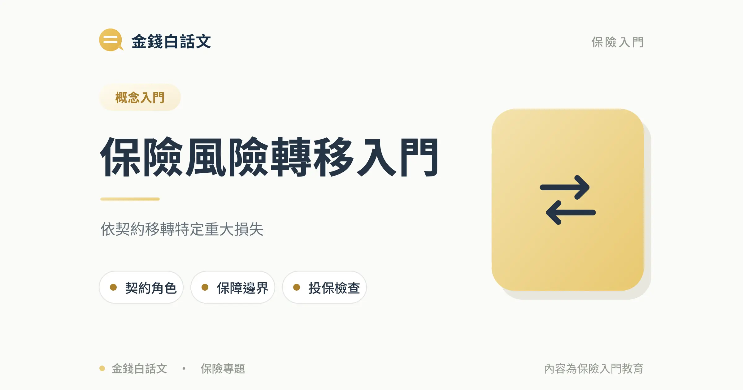 保險是什麼?用小額保費轉移重大損失封面圖